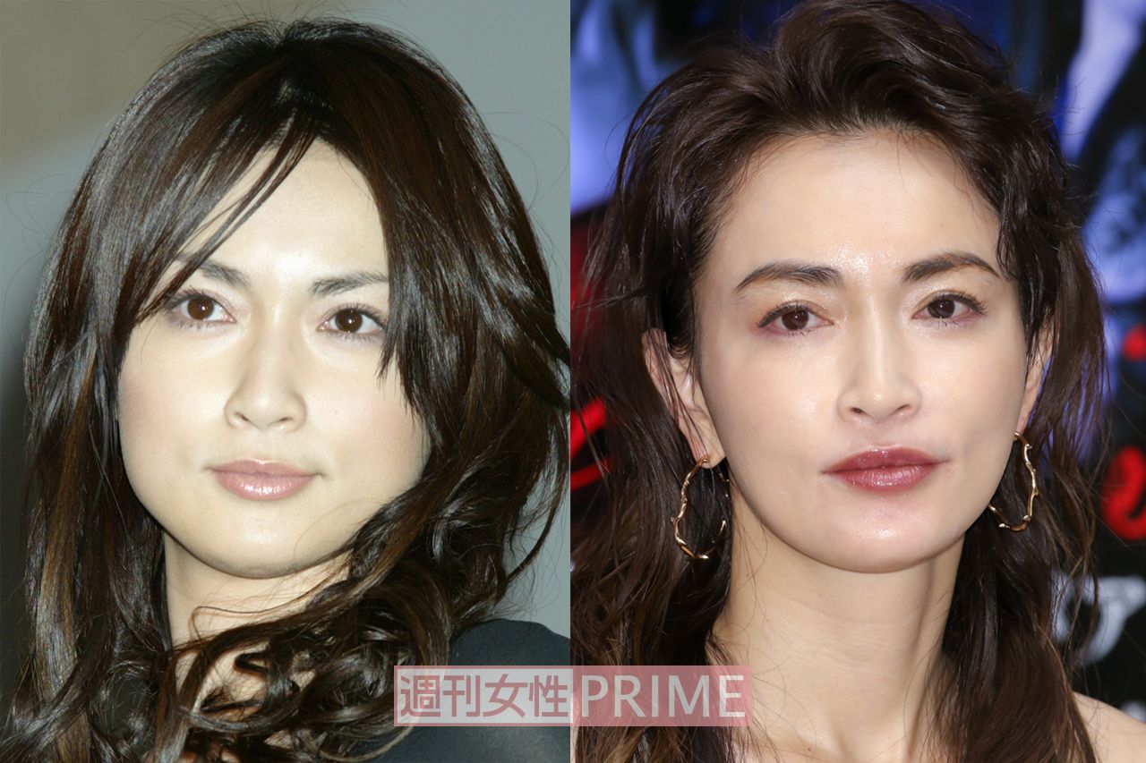 （写真右から）長谷川京子の20代のころ、41歳の現在