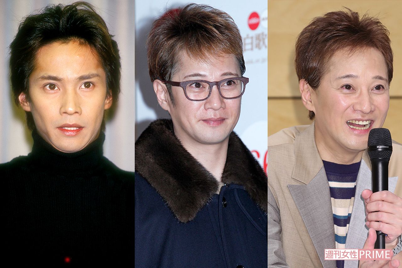 中居正広（左から1997年・24歳、2015年・42歳、2020年・47歳）