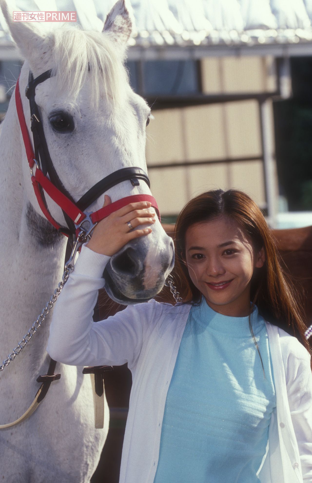 デビュー間もないころ、得意の乗馬を披露した華原朋美