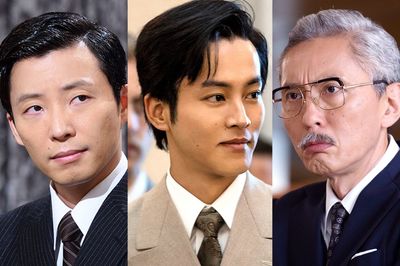 （写真左から）平沢和重（星野源）、岩田幸彰（松坂桃李）、東龍太郎（松重豊）　(c)NHK