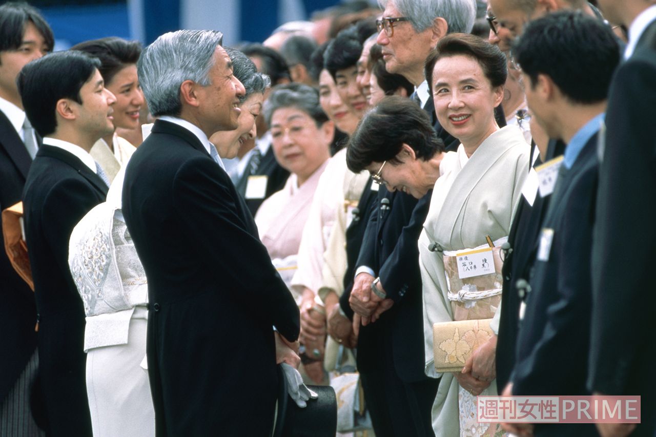 1996年5月、春の園遊会にて