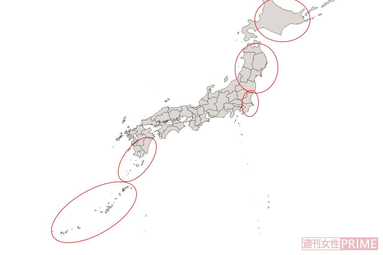 地震警戒エリアピンポイント予測マップ（2022年）