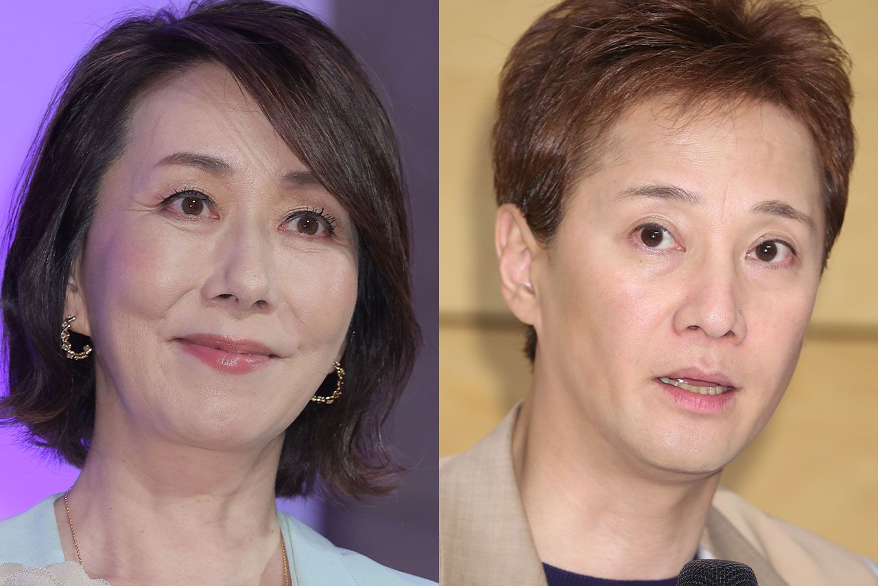 長野智子（左）と中居正広