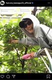 熱愛の川口春奈と矢地祐介、さくらんぼ園デートの様子を時間差でアップ(インスタグラムより)