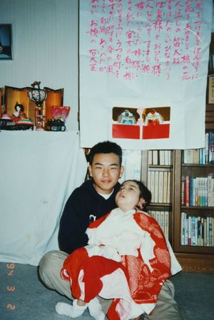’94年。2歳上の兄・正嗣さんは、いつもかのこさんを可愛がってくれた