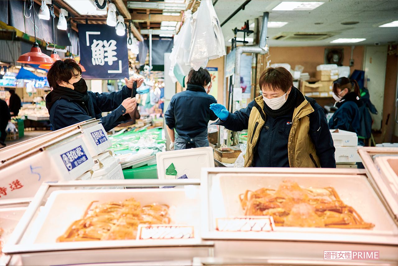活気に溢れる、近江町市場　撮影／山田智絵