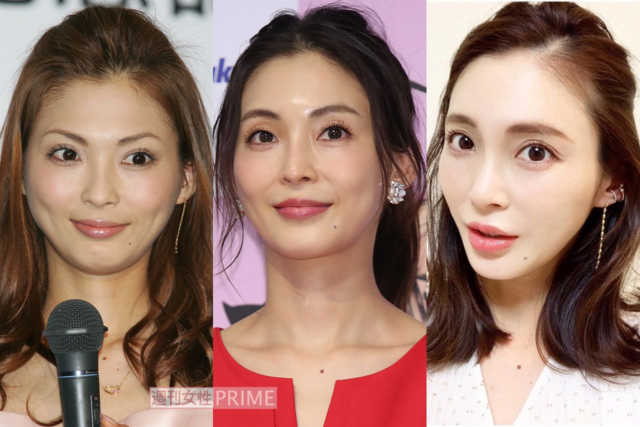 押切もえ（写真左から2007年・28歳、2018年・39歳、2021年・41歳 ※本人のインスタグラムより）