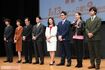 『グッドワイフ』の舞台挨拶では常盤貴子(中央)や唐沢寿明(中央左)など、豪華出演者たちが顔をそろえた