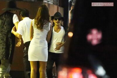 2015年9月、夜の街に繰り出した滝沢秀明と今井翼