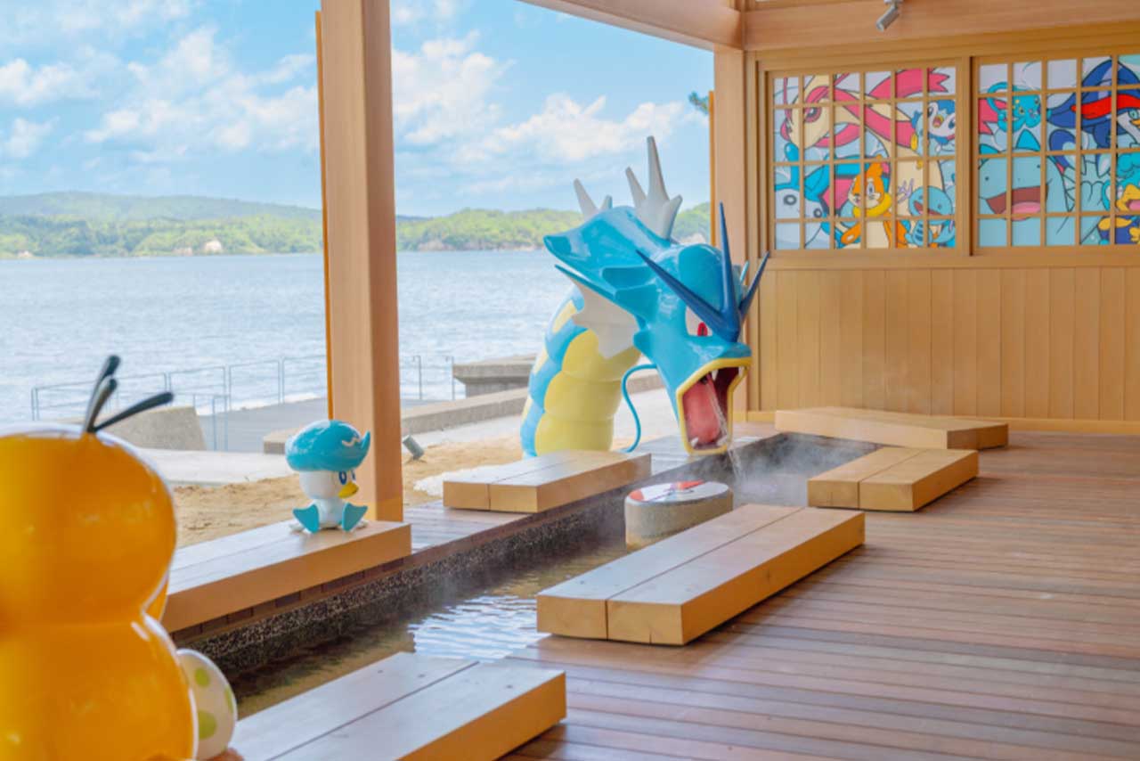足湯内部には7体のポケモンがお出迎え（一般財団法人ポケモン・ウィズ・ユー財団公式HPより）