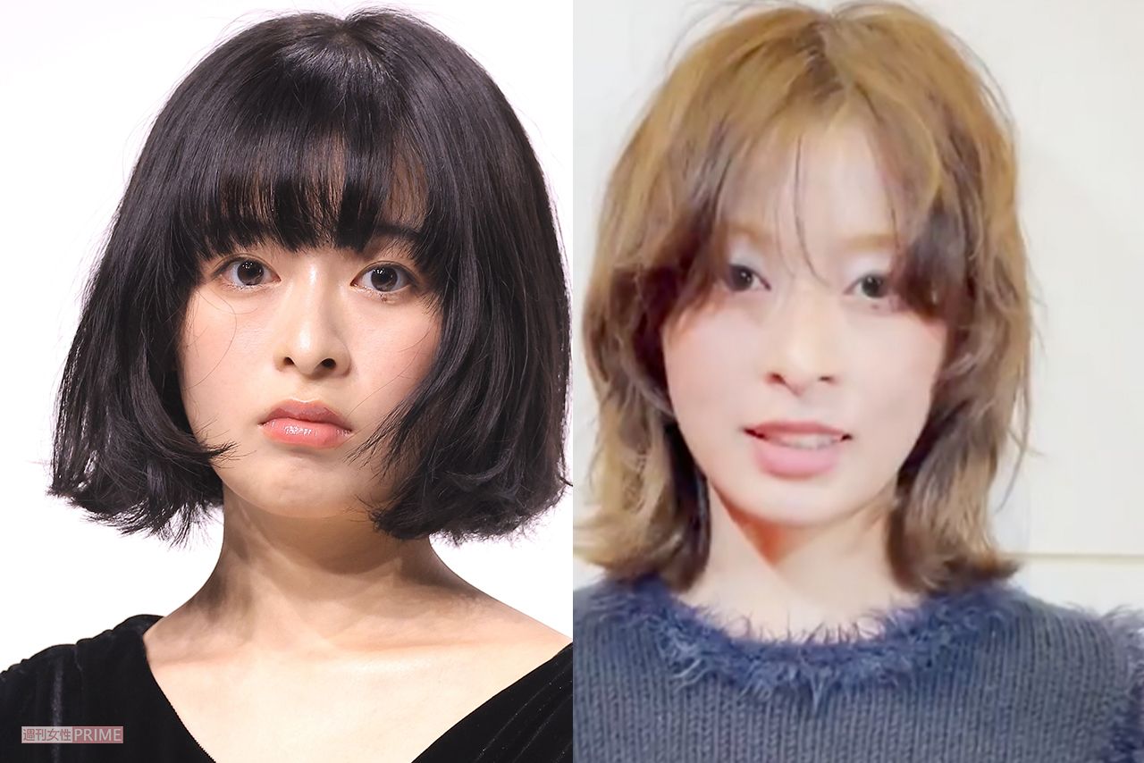 2025年の森七菜とだいぶ雰囲気が変わっている（写真右は森七菜音楽スタッフ（公式）Xより）