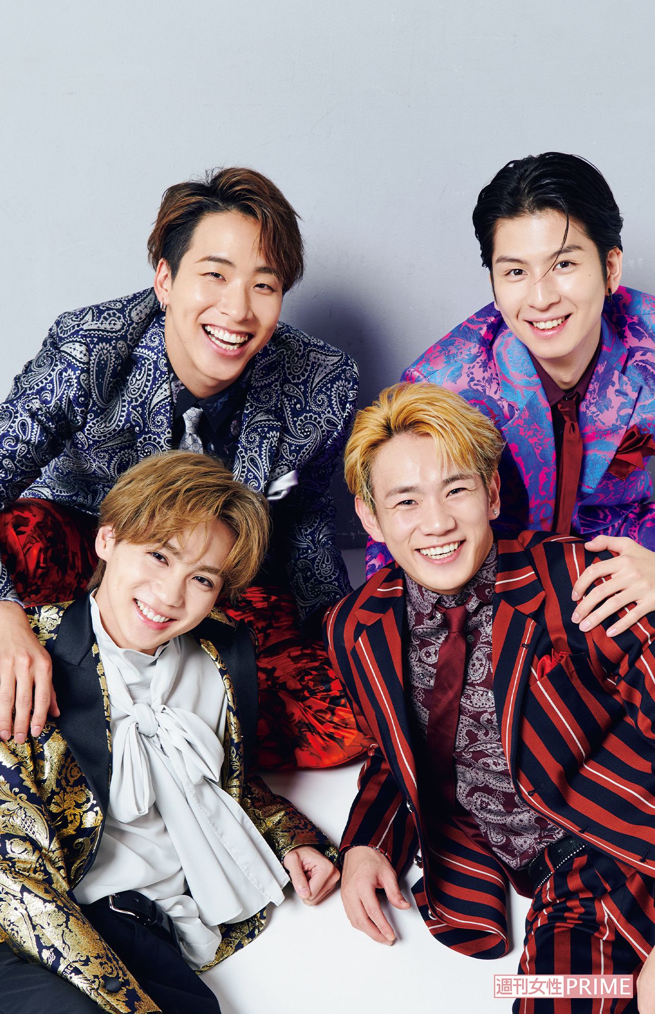 THE RAMPAGE　From EXILE TRIBE、左上から時計回りに陣、長谷川慎、浦川翔平、吉野北人　撮影／山田智絵