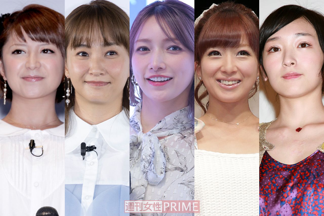 （左から）矢口真里、藤本美貴、後藤真希、辻希美、加護亜依