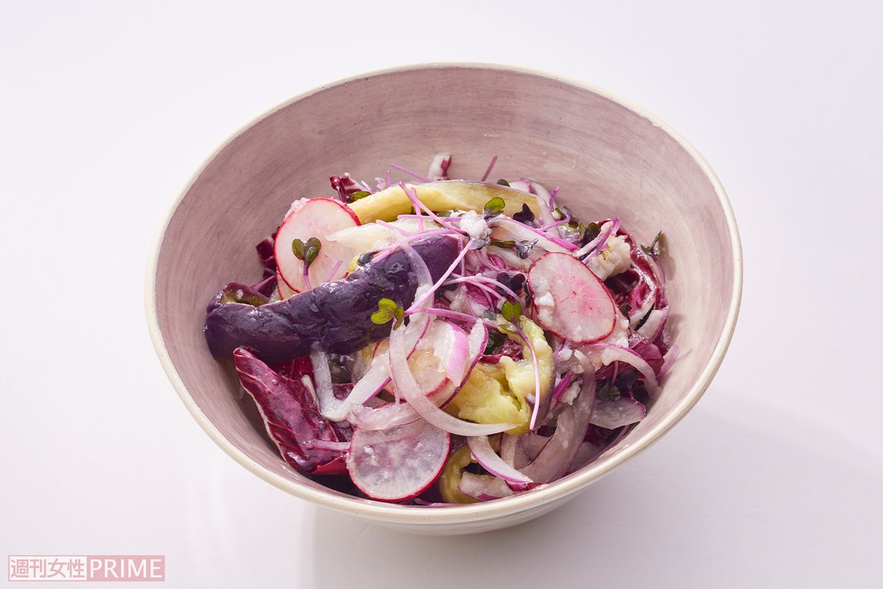 なすの塩こうじドレッシングサラダ　撮影／廣瀬靖士