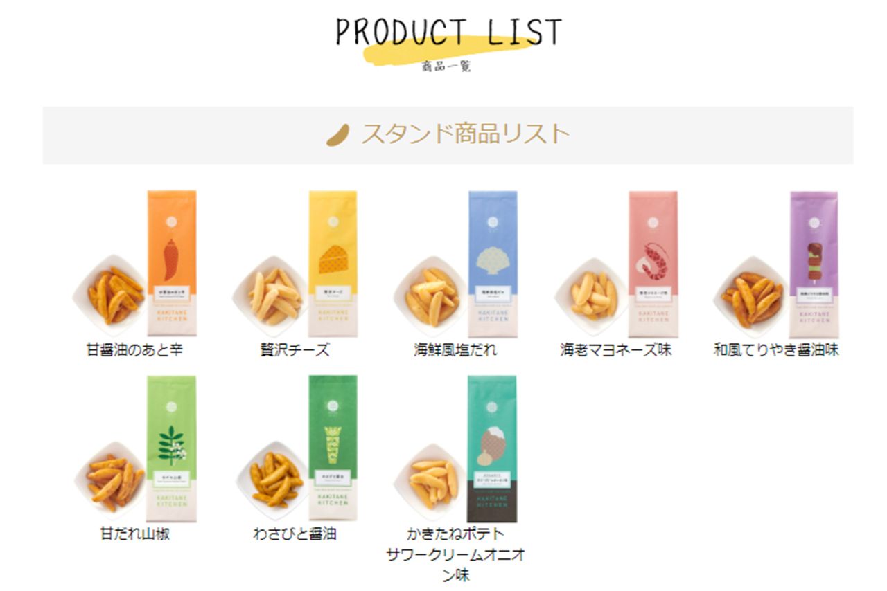 かきたねキッチンの商品の一部（かきたねキッチンのオンラインショップより）