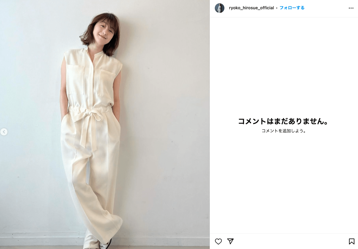 不倫騒動後Instagramを開設した広末涼子（公式インスタグラムより）