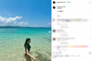8月28日にも水着の写真をアップ。“露出度”が高い印象の浅田舞（本人のインスタグラムより）