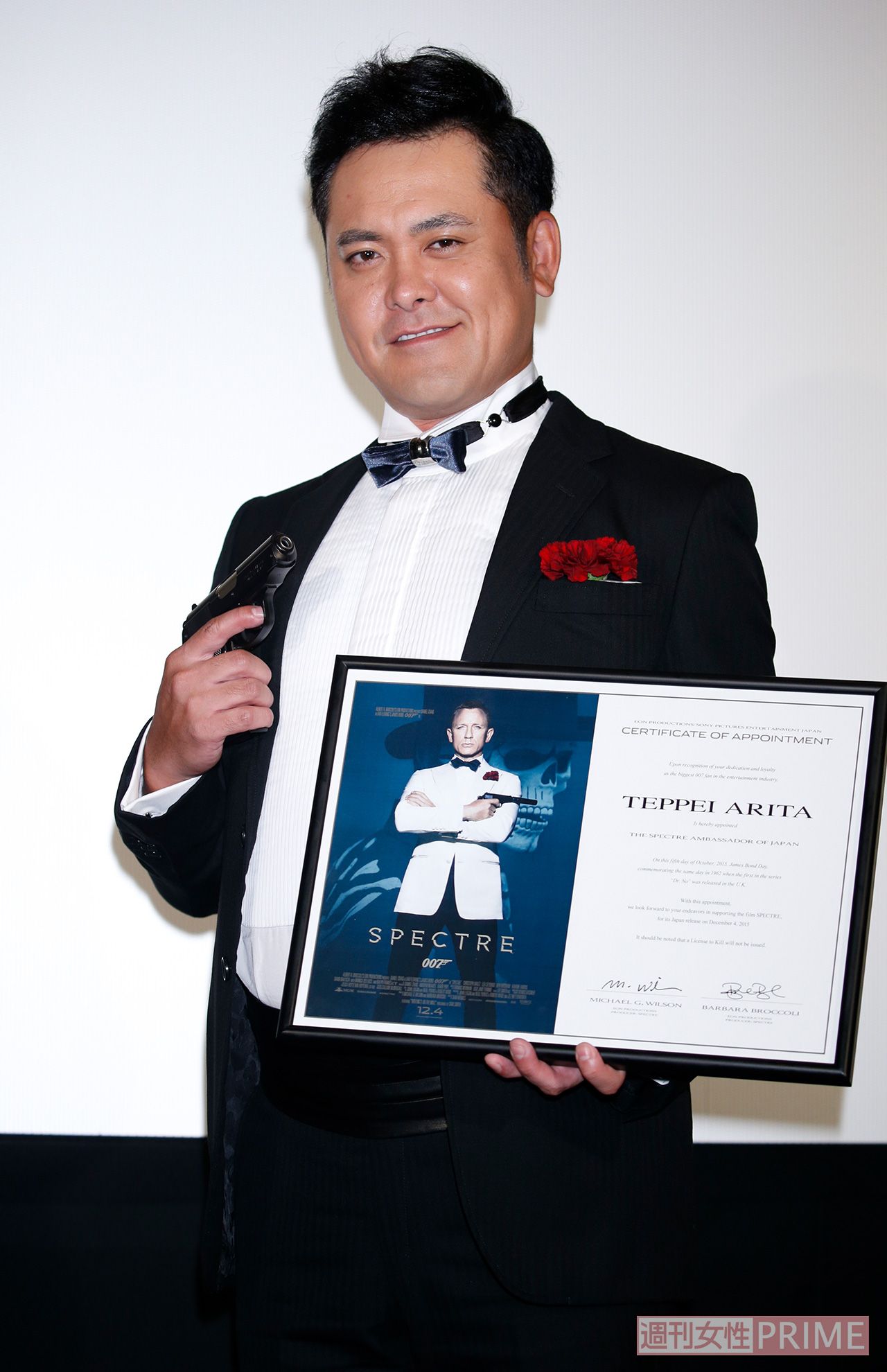 '15年、『007／スペクター』で公式アンバサダーを務めた有田哲平