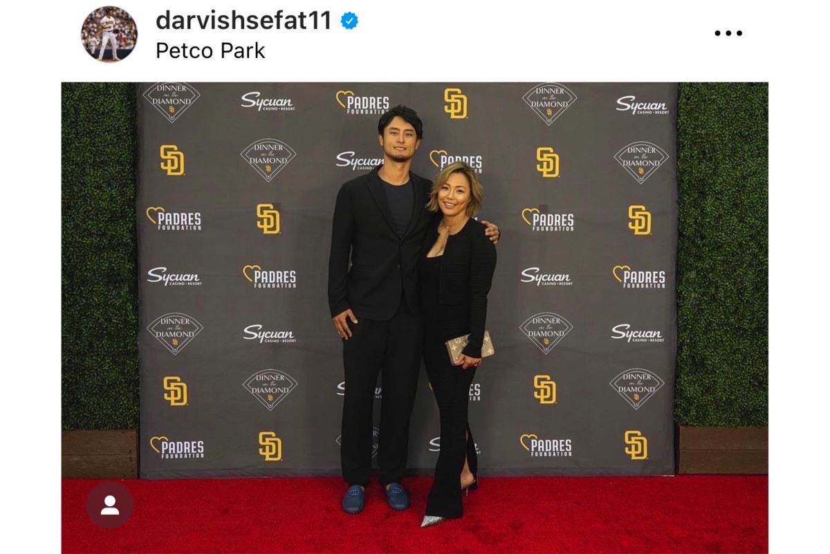 ダルビッシュ有と聖子夫人。口座の管理は聖子夫人がしているよう（ダルビッシュのインスタグラムより）