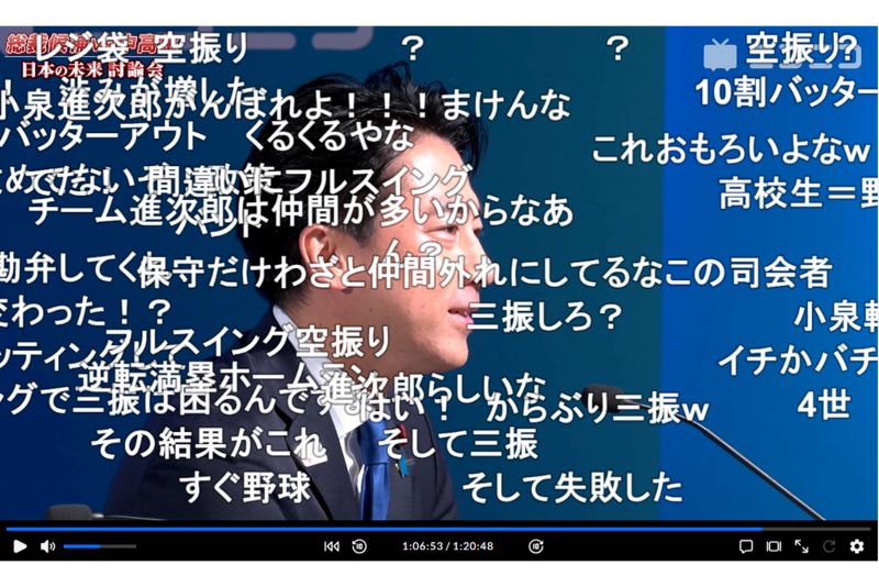 注目を集めている場面（ニコニコ生放送より）