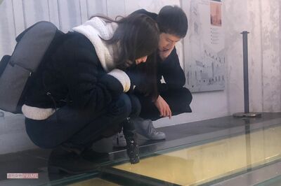 '20年2月、ベルギーの美術館で女性とデートをするウエンツ瑛士