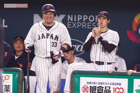 WBC時の山川穂高選手と大谷翔平選手