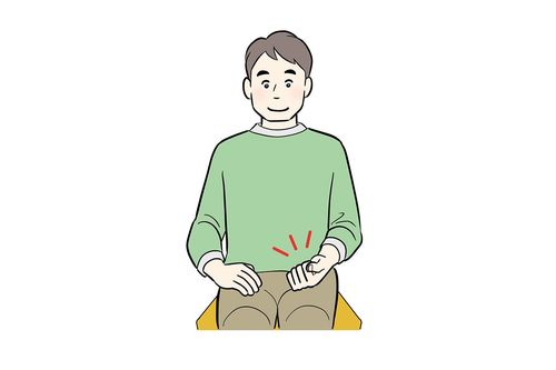 （2）1秒に1回のペースで片手を軽く握る。（イラスト／スギザキメグミ）
