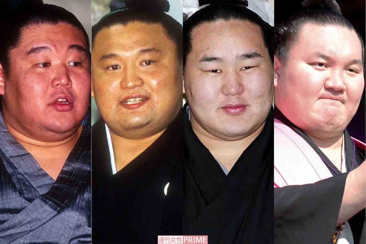 左から若乃花 勝、貴乃花 光司、朝青龍、白鵬