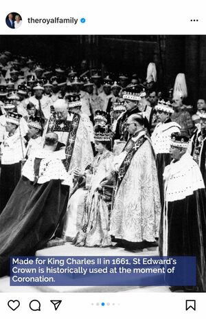 エリザベス女王の戴冠式は、1953年に行われている（公式インスタグラムより）