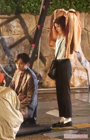 『彼女はキレイだった』千葉市美浜区（幕張）エリアで撮影中の中島健人と小芝風花