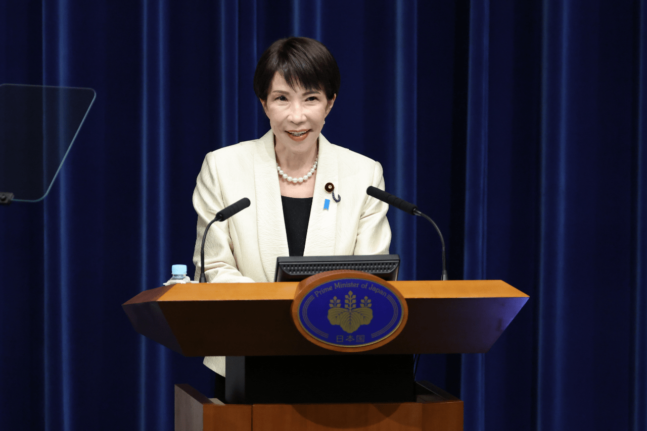 18日、首相官邸で会見を開いた高市早苗内閣総理大臣（撮影／JMPA）