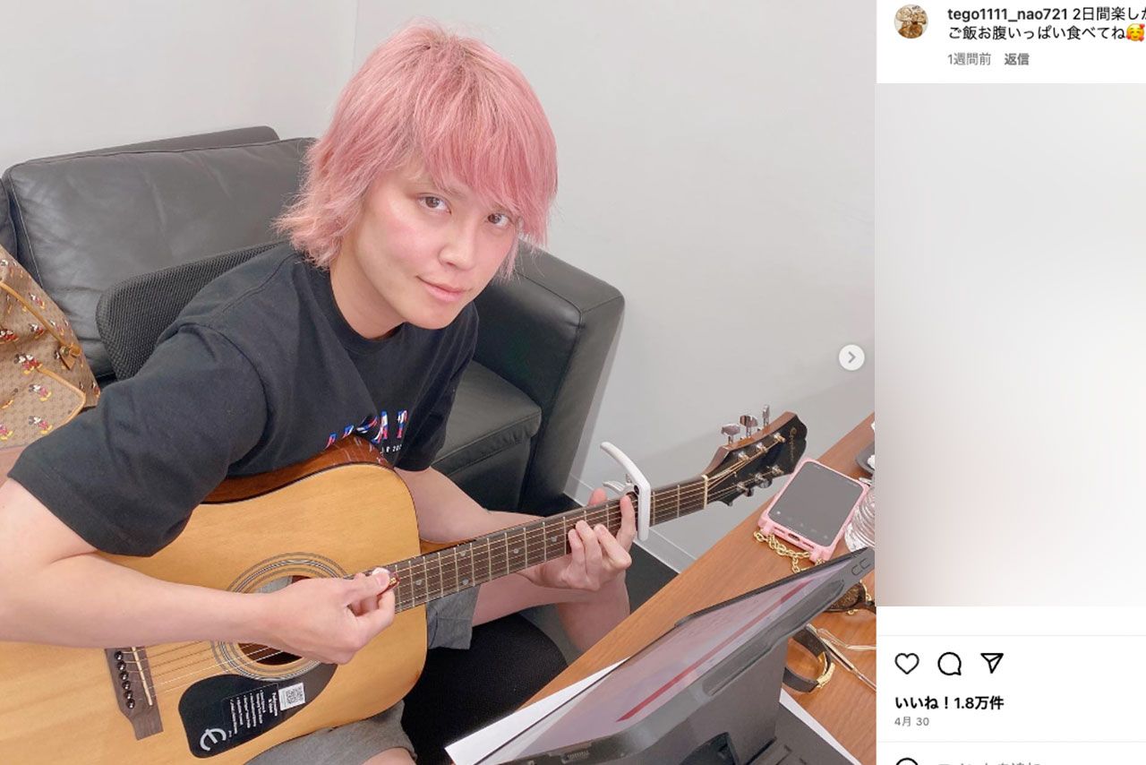 手越祐也が最近インスタに投稿する写真は「ノーメイク状態」と言われている（本人のインスタグラムより）