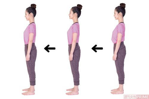 簡単5秒！正しい姿勢の作り方　撮影／森モーリー鷹博　モデル／辛島菜摘