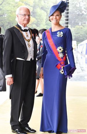 スウェーデンのグスタフ国王夫妻　撮影／JMPA