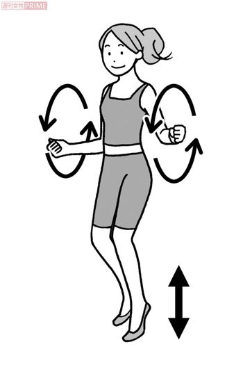 エア縄跳び　イラスト／上田惣子