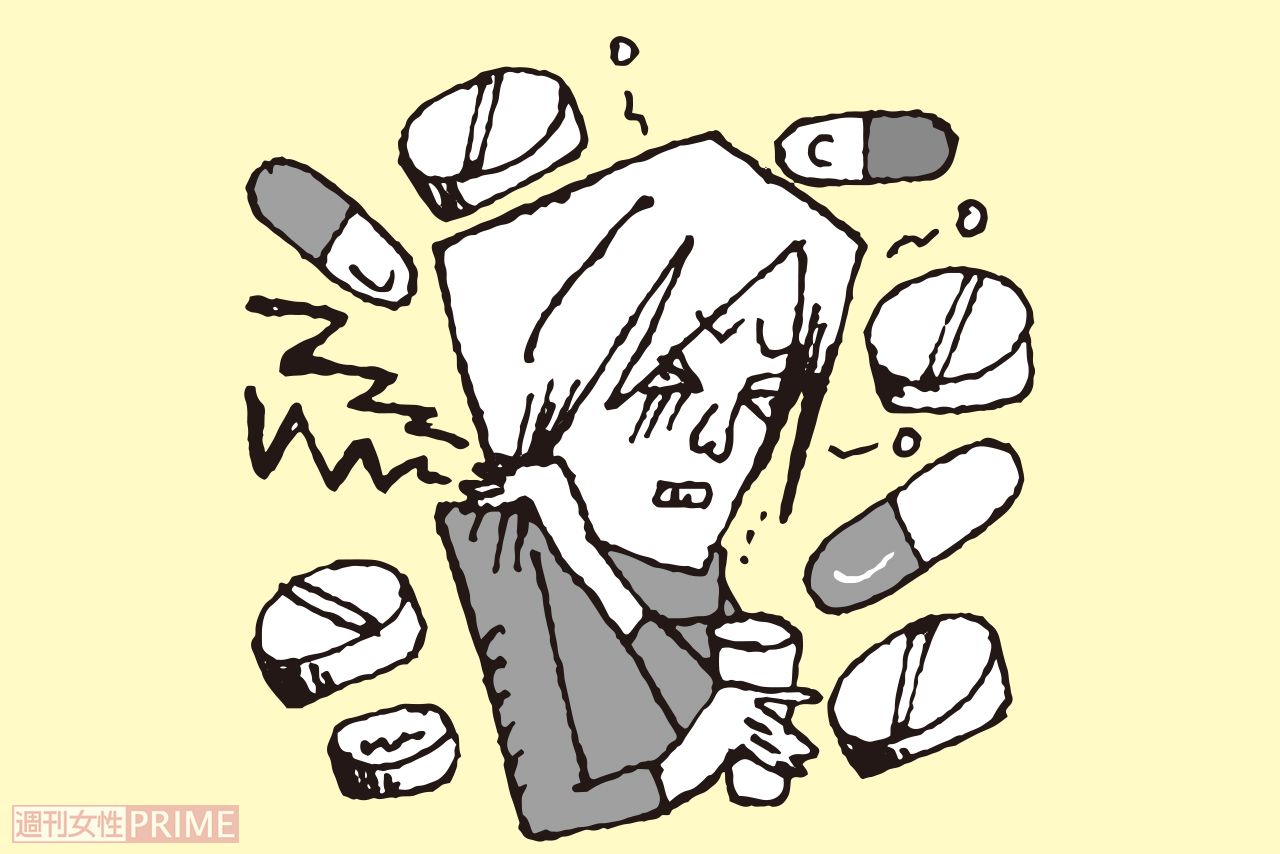 五十肩に潜む地獄「効果のない痛み止めの薬漬けで、依存症に…」　イラスト／小島サエキチ