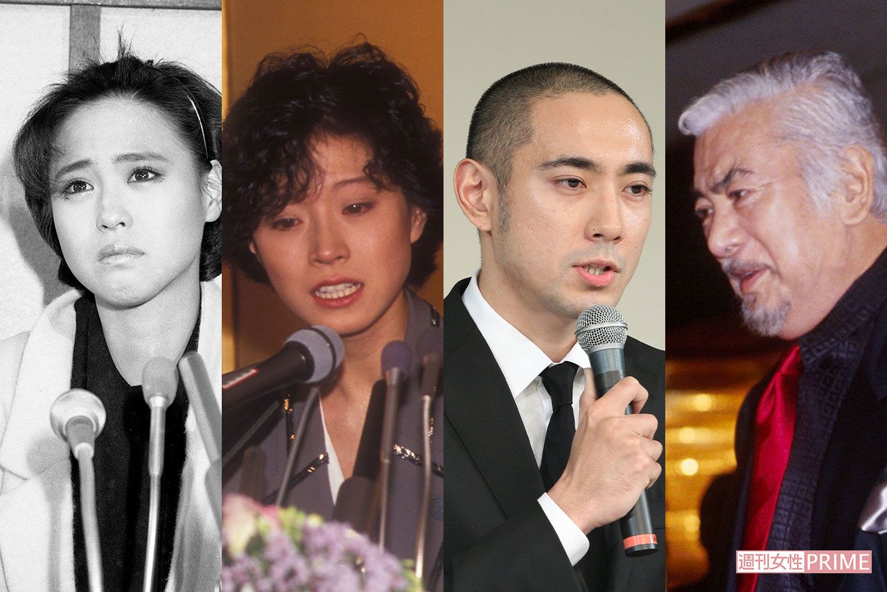 左から松田聖子、中森明菜、市川海老蔵、勝新太郎