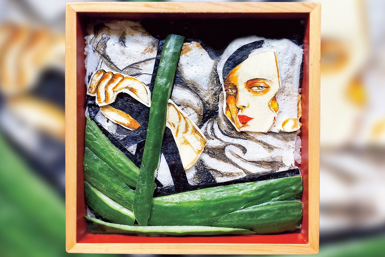 『贅沢は素敵だ!!弁当』タマラ・ド・レンピッカの下にはちらし寿司が