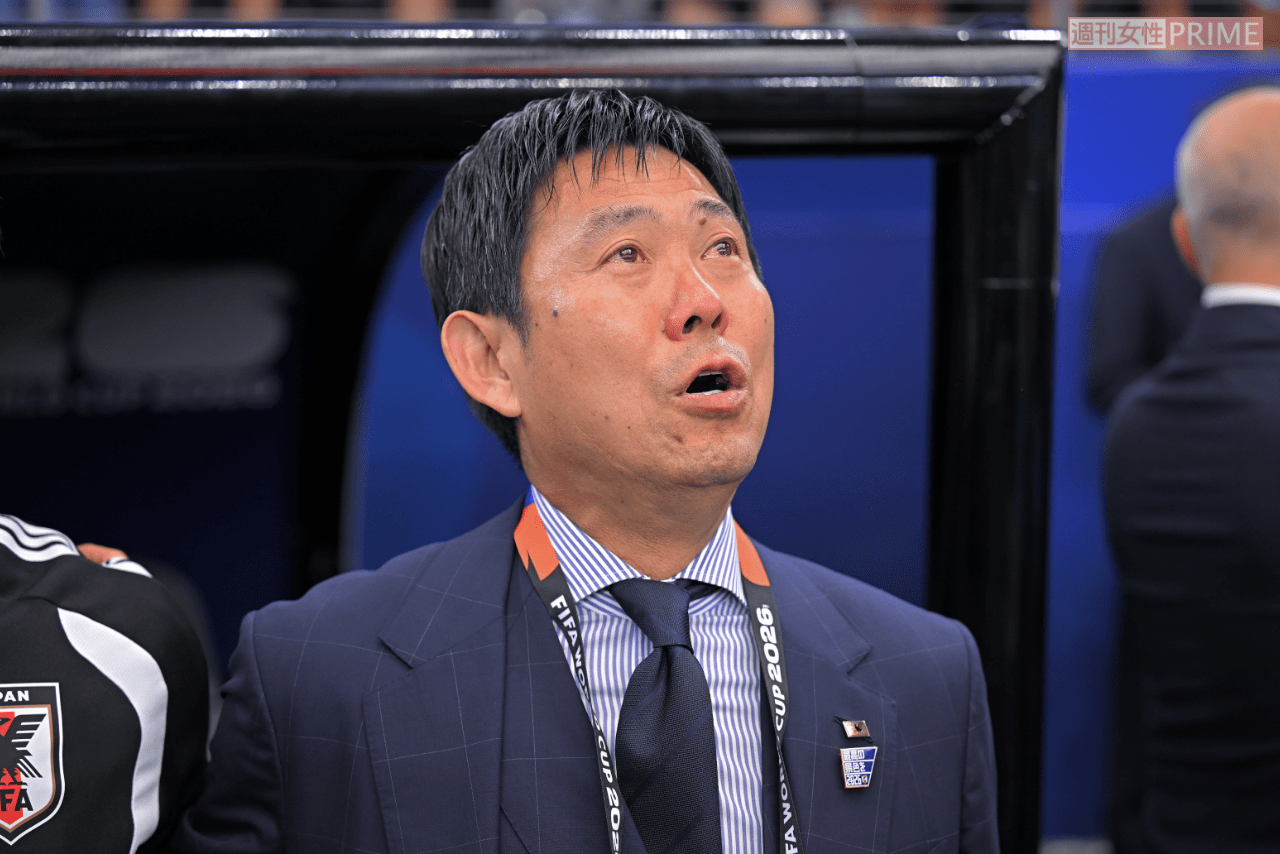 オランダ戦前に涙を流す森保監督