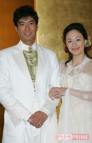 高嶋政宏とシルビア・グラブの結婚披露宴にて（'05年）