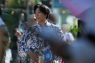 盆踊り大会を浴衣姿で満喫する早乙女太一3/4