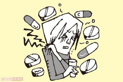 五十肩に潜む地獄「効果のない痛み止めの薬漬けで、依存症に…」　イラスト／小島サエキチ