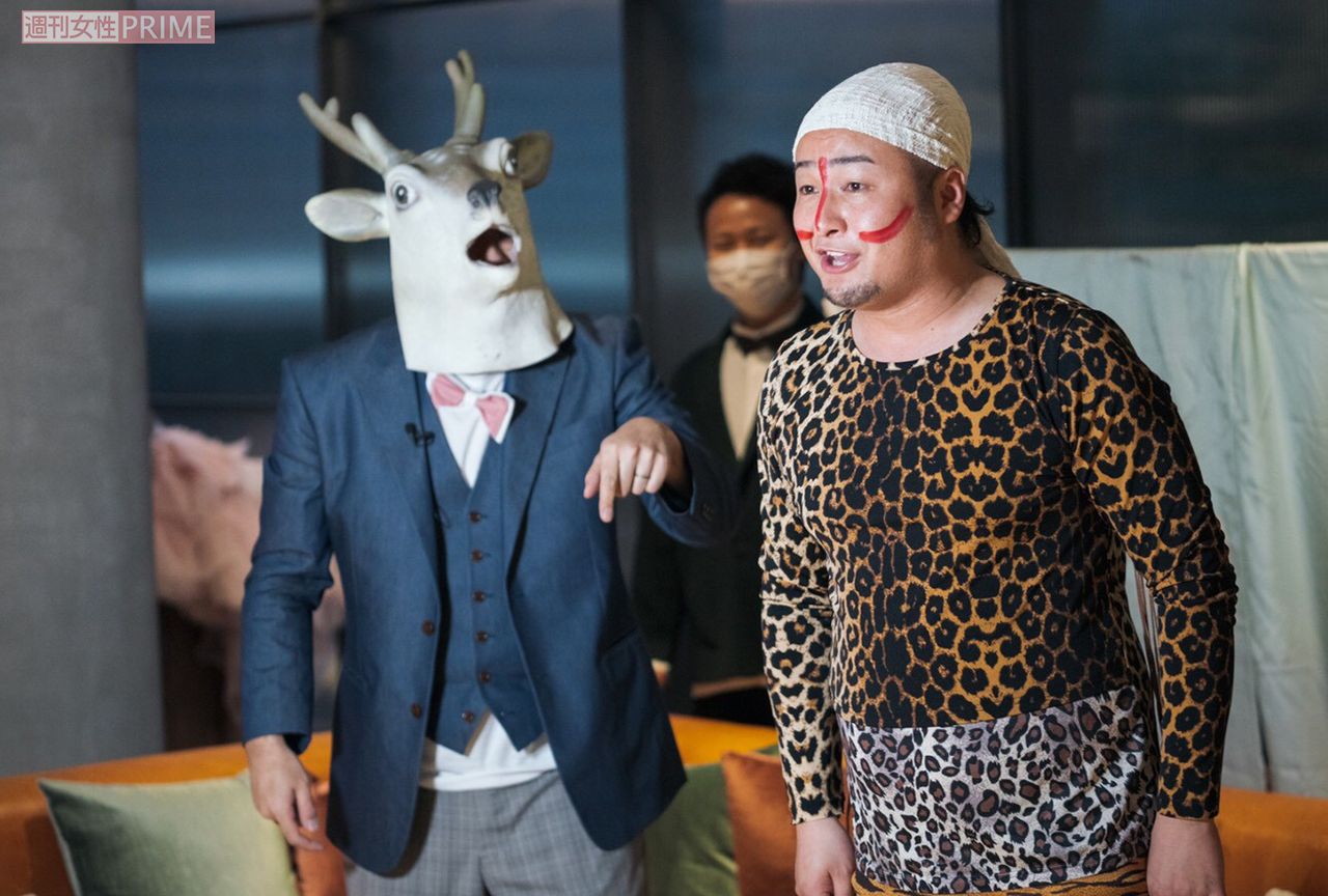 バンビーノ、渾身のネタを披露！　（『バンビーノ』藤田裕樹のオンライン結婚式の様子）