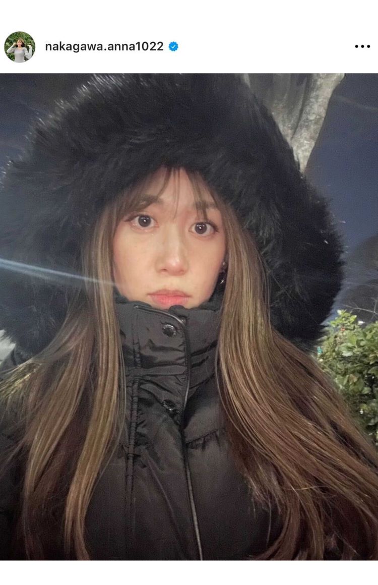 「メーテルみたい」と話題になった自撮りショット（中川安奈アナ本人インスタグラムより）