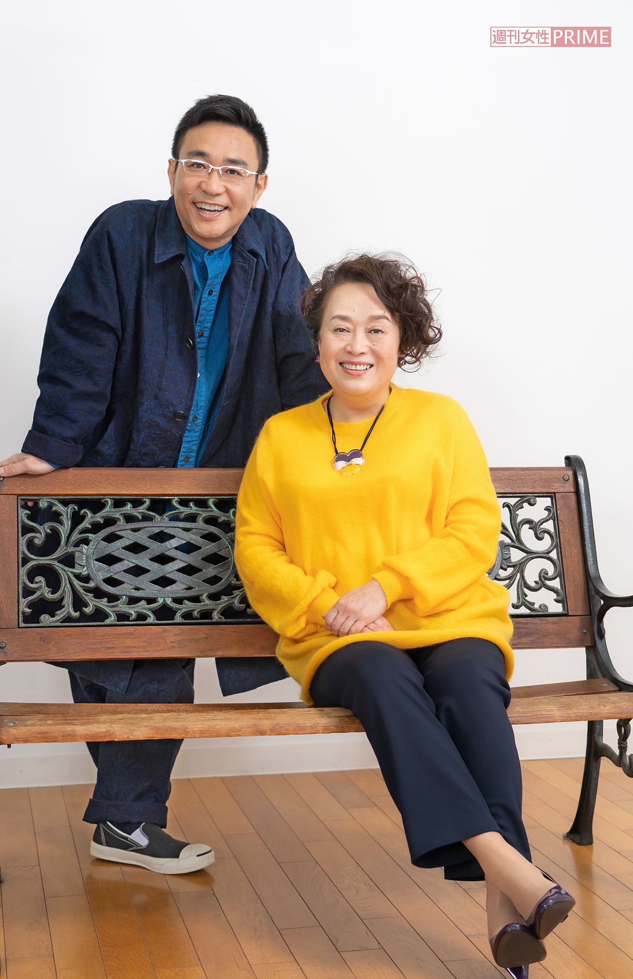 八嶋智人と渡辺えり　撮影／佐藤靖彦