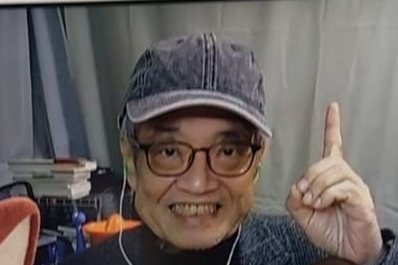 今年3月、レギュラー番組卒業に際し、自宅からリモート出演した森永氏（本人提供）