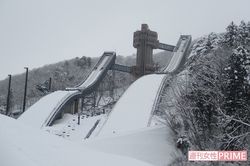 白馬ジャンプ競技場は長野五輪ゆかりの場所。暁斗少年はここで自分の実力を試していた