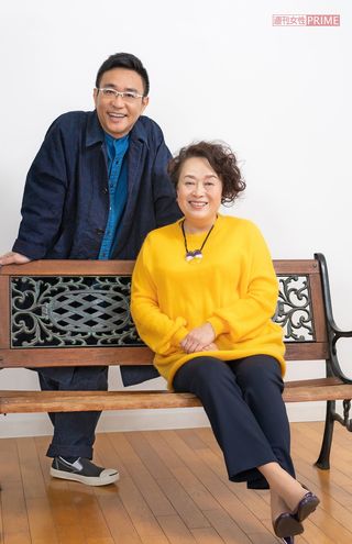 八嶋智人と渡辺えり　撮影／佐藤靖彦