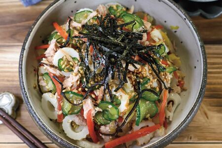 白菜とツナの塩昆布あえ