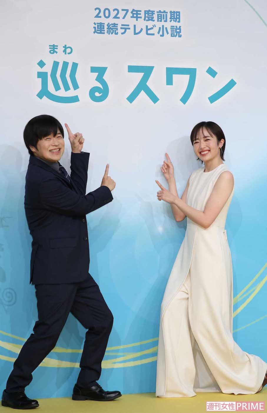 2027年前期放送の朝ドラ『巡るスワン』で脚本を務めるバカリズムとヒロインの森田望智